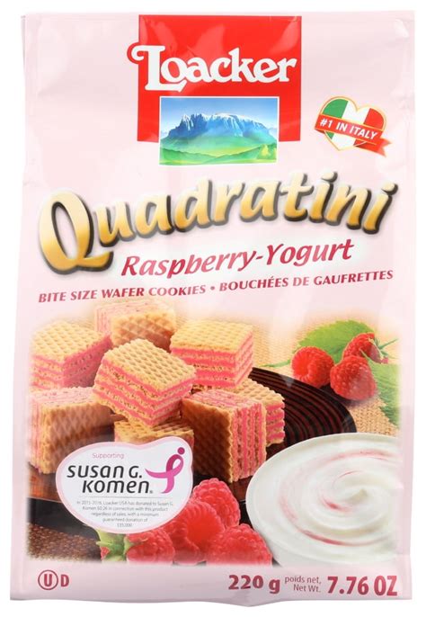 Loacker Quadratini Wafer Cookies Raspberry Yogurt Oz Walmart