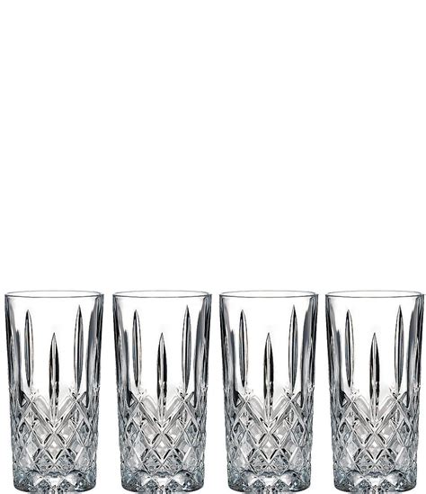 Marquis By Waterford Markham 4 Piece Traditional Crystal Highball Glass Set Dillards