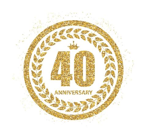 Template Logo 40 Years Anniversary Vector Illustration 4551284 Vector Art At Vecteezy