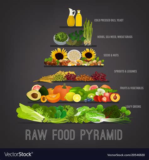 Raw Vegan Food Pyramid Chart: A Visual Reference of Charts | Chart Master