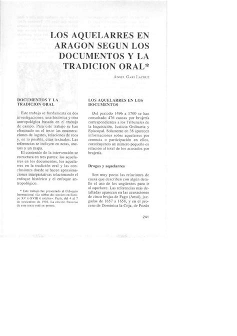 PDF Instituto Aragonés de Antropología análisis del aquelarre y se