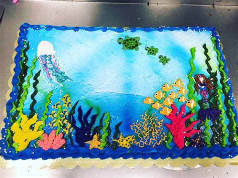 Ocean Cake Ocean Birthday Cakes Ocean Cakes Birthday Sheet Cakes