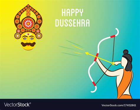 Happy dussehra banner design Royalty Free Vector Image