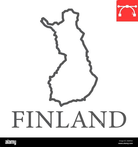 Mapa De La L Nea De Finlandia Icono Imagen Vector De Stock Alamy