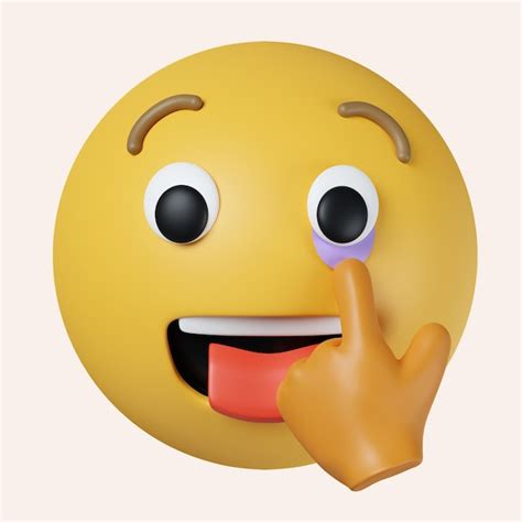 3d Emoticono Tonto Con Ojos Locos Y Lengua Fuera Cara Amarilla