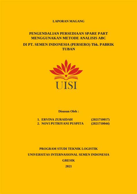 PDF PENGENDALIAN PERSEDIAAN SPARE PART MENGGUNAKAN DOKUMEN TIPS