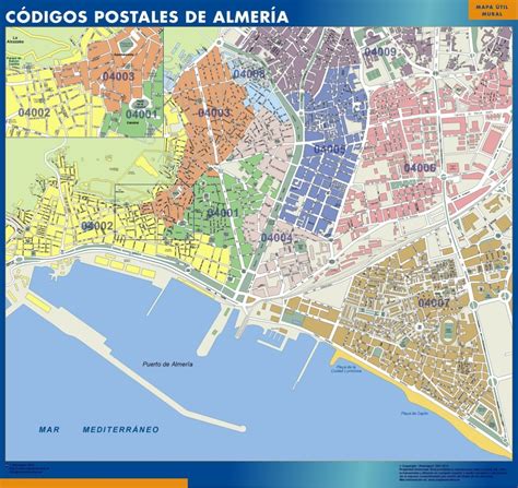 Mapa Imanes Codigos Postales Almeria Mapas Imantados Para Imanes