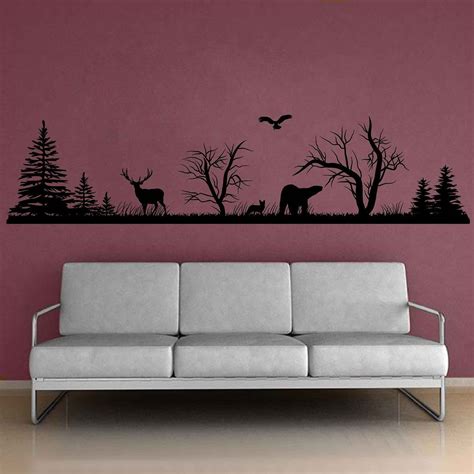 Landscape Vinyl Wall Decal Woodland Wall Decals forest Wall Decals ...