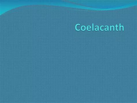 Ppt Coelacanth Powerpoint Presentation Free Download Id1967284