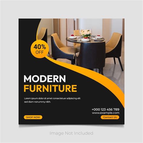 Premium Vector Modern Furniture For Sale Social Media Post Banner