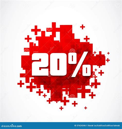 20 percent discount stock vector. Illustration of percentage - 37624346
