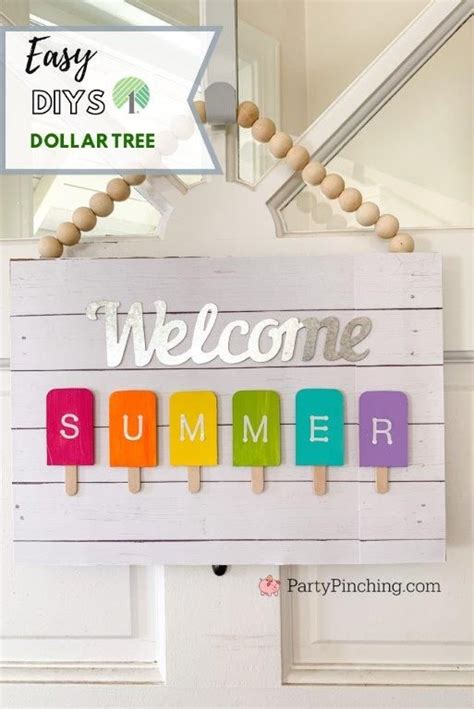 Dollar Tree Diy Popsicle Sign Summer Dollar Tree Crafts Best Dollar