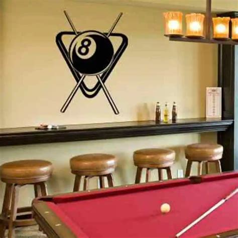 Billiards Sticker Snooker Decal Posters Vinyl Wall Decals Parede Decor