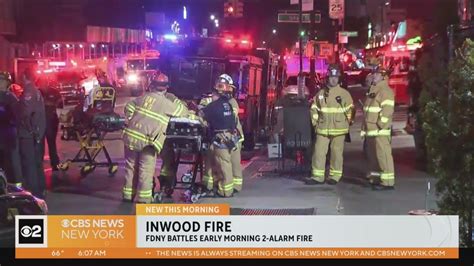 Fdny Battles Overnight Fire In Inwood Youtube