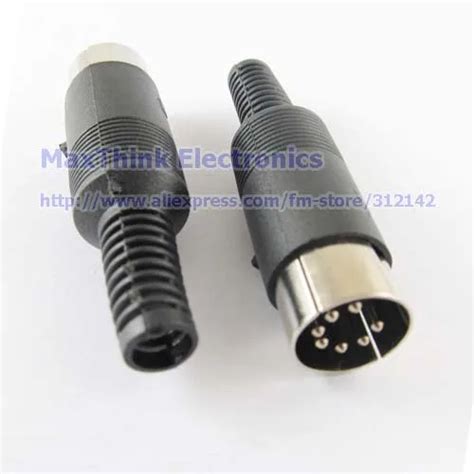 7 Pin Din Plug 7pin Male Plug Cable Connector Soldering Diy With