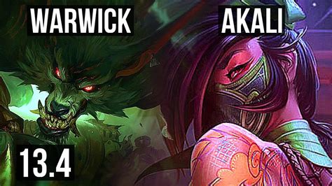 Warwick Vs Akali Top 18 1 2 7 Solo Kills Legendary 1 2m Mastery