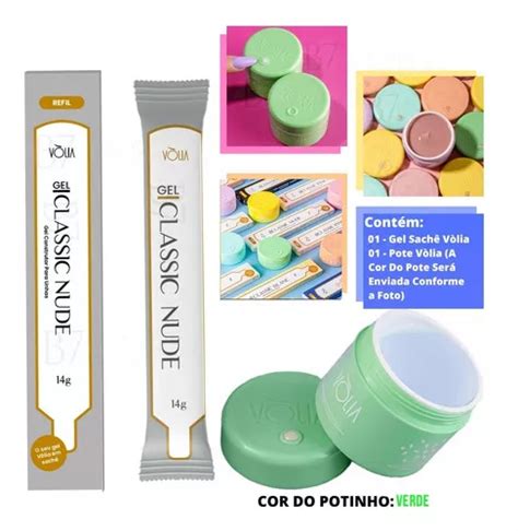 Kit Gel Volia Em Sache Classic Nude Pote Reutiliz Vel Mercadolivre