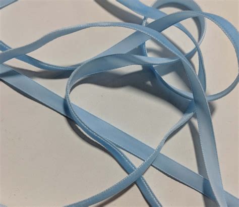 French VELVET Ribbon BABY BLUE By The Yard 3 8 Inch Etsy