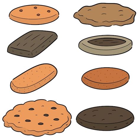 Premium Vector Vector Set Of Cookies And Biscuits