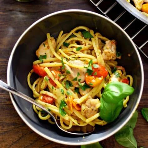 Pesto Linguine With Chicken Recipe Awesome Cuisine