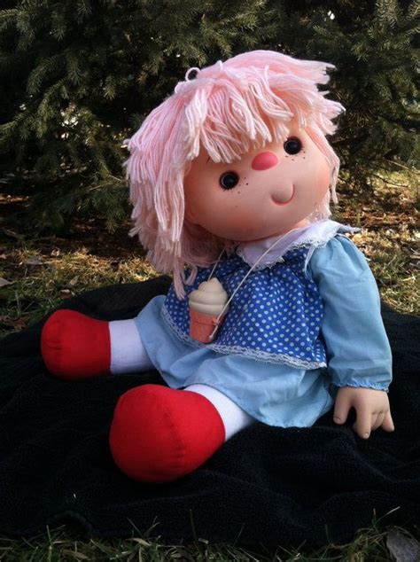 Vintage Ice Cream Doll Pink Yarn Hair 1980 17 By Staynostalgic Big