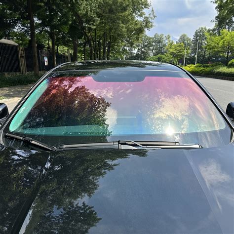 Solar Car Window Film Sunset Chameleon Nano Ceramic Tint Red Purple Vlt