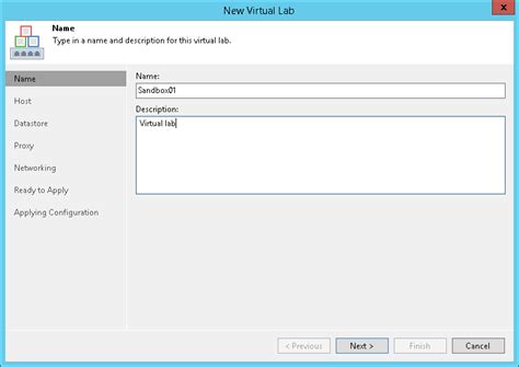 Step Specify Virtual Lab Name And Description User Guide For