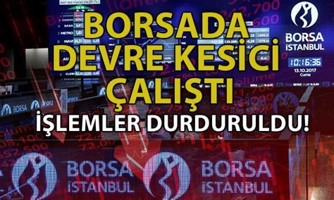 Borsada Sert Düşüş Sürüyor Devre Kesici Çalıştı Paratic