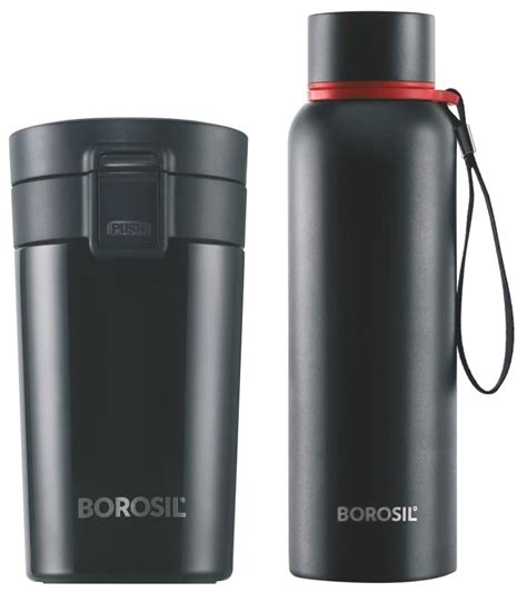 Borosil Vacuum Insulated Hydra Coffeemate Stainless Steel Travel Mug