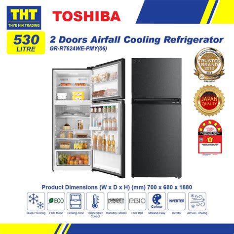 Toshiba Door Inverter Refrigerator With Pure Bio Humidity Gr Rt We