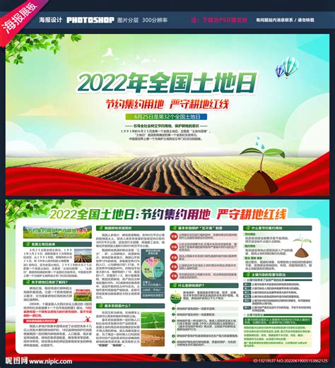 2022年全国土地日宣传展板设计图展板模板广告设计设计图库昵图网