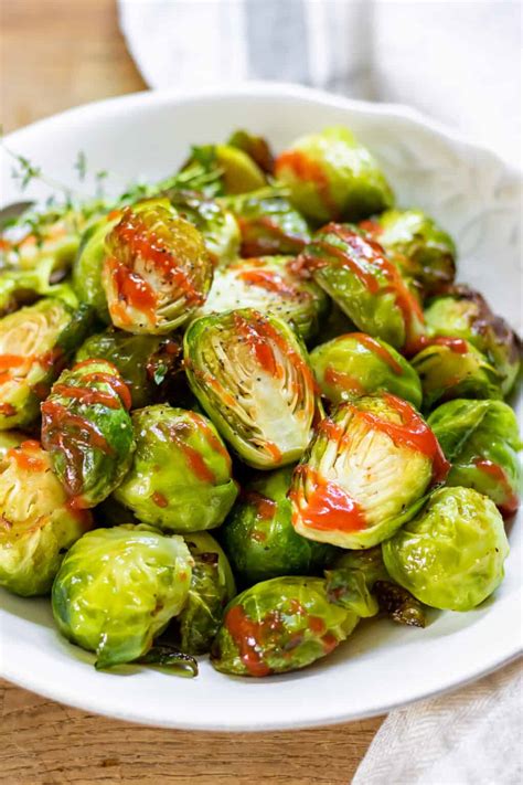 Honey Sriracha Brussels Sprouts Veggie Desserts