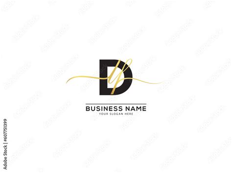 Handwritten Dlf Modern Shop Logo For You Stock Vector | Adobe Stock