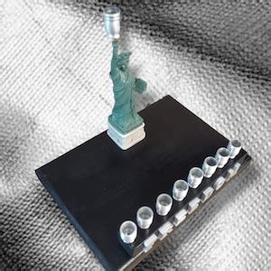 Statue Of Liberty Freedom Menorah Immigrant New York NYC Hanukkah