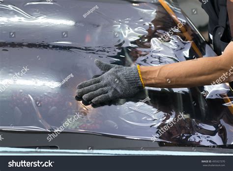 Car Window Tinting Series : Installing Car Window Tint Stock Photo ...