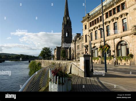 Perth City Centre Perthshire Scotland Stock Photo Royalty Free Image