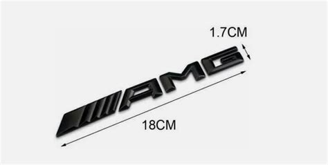 BLACK NEW STYLE To Fit For Mercedes AMG Boot Badge Rear Emblem Logo