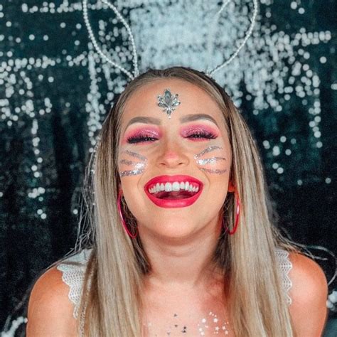 Make Maquiagem Inspiração Carnaval Coelho Brilho Tutorial Face