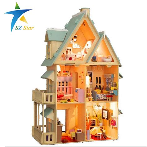 13809 Diy Doll House With Furniture Handmade Model Building Kits 3d