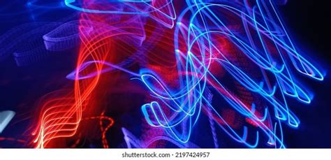 Blue Red Light Painting Photography Long Stock Photo 2201858567 ...