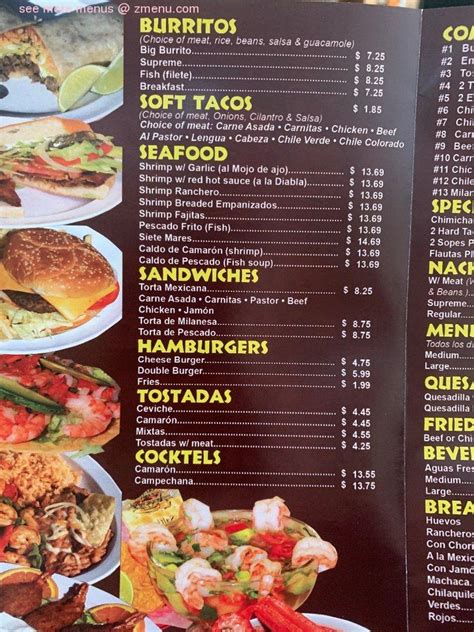 Los Betos Mexican Food Menu Tilda Upshaw