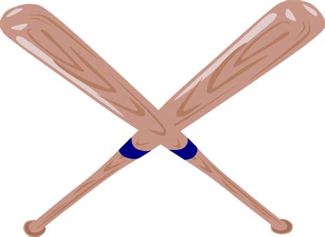 Cartoon Baseball Bat Crossed Baseball Bat Clip Art At Vector Clip Art