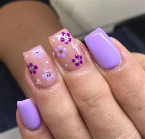 Pin By Elizabeth Ram Rez On U As Short Square Acrylic Nails Purple