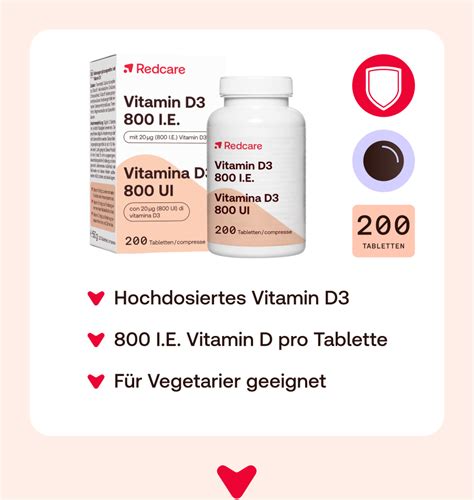 Redcare Vitamin D3 800 I E 2x200 St Shop Apotheke