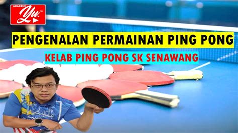 Pengenalan Permainan Ping Pong Kelab Ping Pong Sk Senawang Youtube