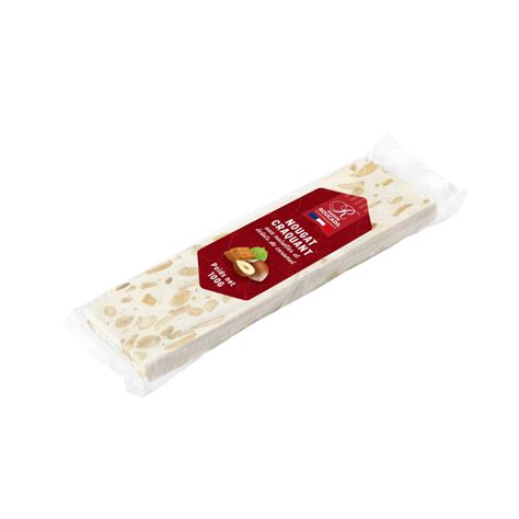 Nougat noisettes éclats de caramel Barre 100g