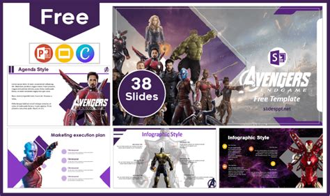 Modelo De Avengers Endgame Modelos Para PowerPoint E Google Slides