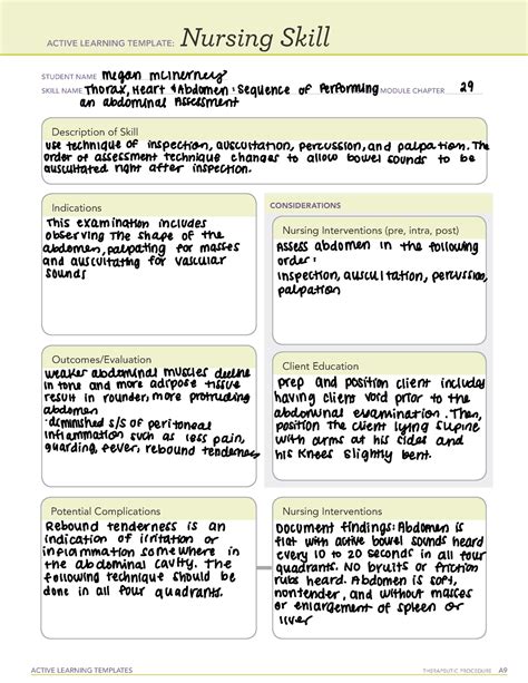 Ati Active Learning Template Nursing Skill