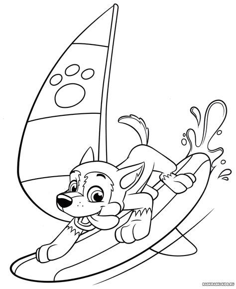 Раскраска гонщик | Щенячий патруль – Распечатать бесплатно для детей