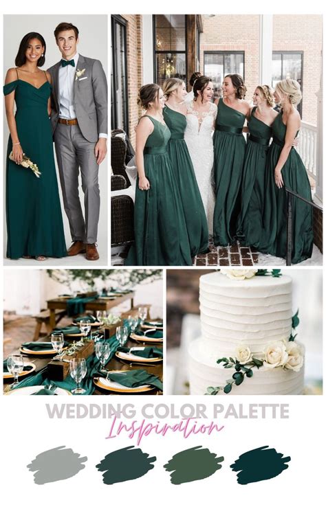 Wedding Color Palette Inspiration I Emerald Greentheme Emerald Green